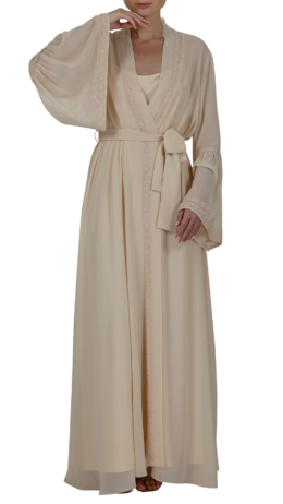 kimono robe nude color